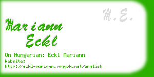 mariann eckl business card
